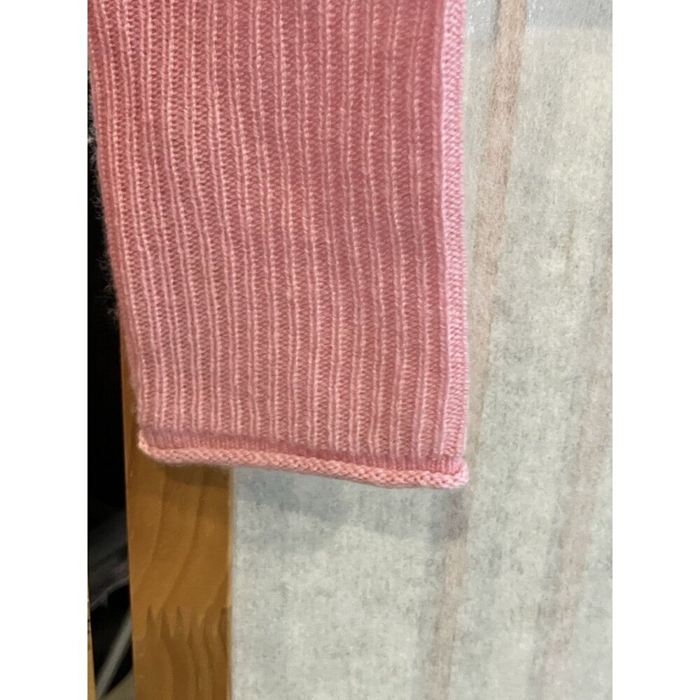 J Mclaughlin Pink Cashmere L/S Sweater XS Open Weave, Beach Preppy - Picture 6 of 8
